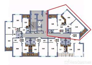 3-к квартира, сданный дом, 99м2, 1/19 этаж