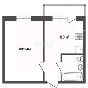 1-к квартира, вторичка, 35м2, 3/10 этаж