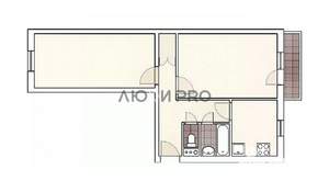 2-к квартира, вторичка, 44м2, 3/6 этаж