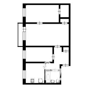 3-к квартира, вторичка, 52м2, 9/9 этаж