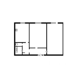 2-к квартира, вторичка, 44м2, 1/9 этаж