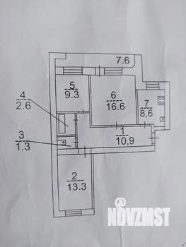 3-к квартира, вторичка, 62м2, 4/9 этаж