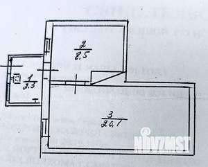 2-к квартира, вторичка, 31м2, 1/1 этаж