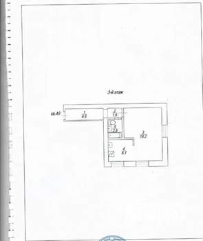 Студия квартира, вторичка, 34м2, 3/5 этаж