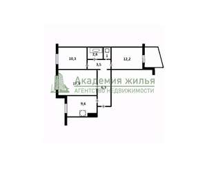 3-к квартира, вторичка, 68м2, 8/9 этаж