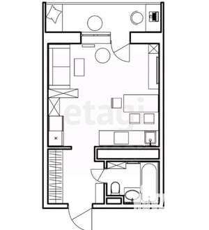 1-к квартира, вторичка, 31м2, 5/10 этаж
