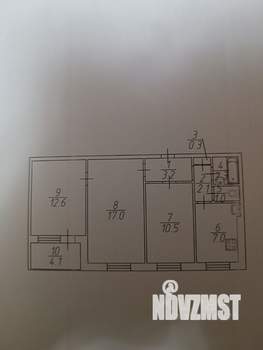 3-к квартира, вторичка, 56м2, 7/9 этаж
