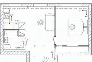 2-к квартира, вторичка, 40м2, 2/9 этаж
