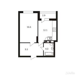 1-к квартира, вторичка, 42м2, 6/11 этаж