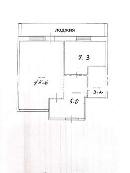 1-к квартира, вторичка, 34м2, 1/9 этаж