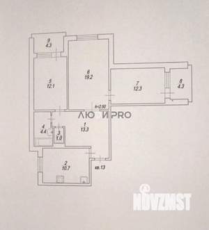 3-к квартира, вторичка, 73м2, 4/9 этаж