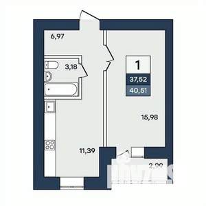 1-к квартира, вторичка, 41м2, 10/10 этаж