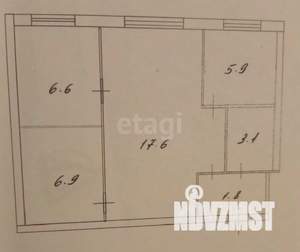 2-к квартира, вторичка, 42м2, 1/5 этаж