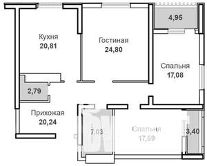 3-к квартира, вторичка, 120м2, 15/23 этаж