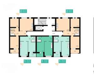 2-к квартира, вторичка, 64м2, 5/10 этаж