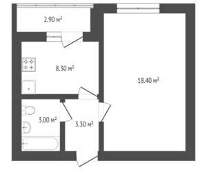 2-к квартира, вторичка, 43м2, 3/5 этаж