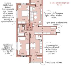 3-к квартира, вторичка, 93м2, 19/22 этаж