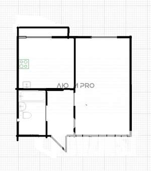1-к квартира, вторичка, 34м2, 6/10 этаж