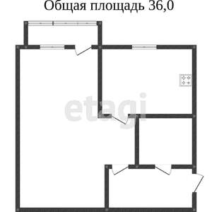 1-к квартира, вторичка, 32м2, 2/5 этаж
