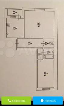 2-к квартира, вторичка, 59м2, 10/10 этаж