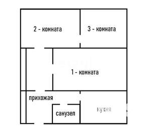 3-к квартира, вторичка, 53м2, 3/5 этаж
