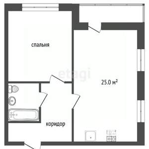 1-к квартира, вторичка, 54м2, 11/25 этаж