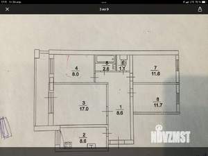 4-к квартира, вторичка, 75м2, 2/9 этаж