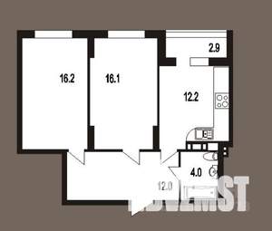 2-к квартира, вторичка, 63м2, 9/10 этаж