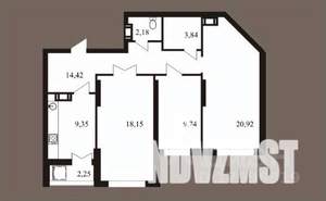 3-к квартира, сданный дом, 81м2, 15/23 этаж