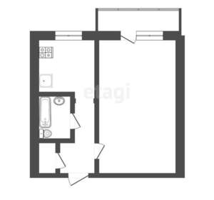 1-к квартира, вторичка, 38м2, 1/9 этаж