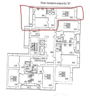 2-к квартира, сданный дом, 57м2, 6/16 этаж