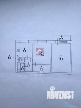 2-к квартира, вторичка, 56м2, 5/9 этаж