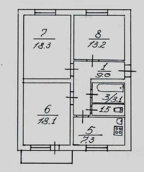 3-к квартира, вторичка, 71м2, 3/5 этаж