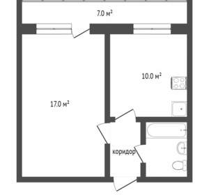 1-к квартира, вторичка, 30м2, 5/9 этаж