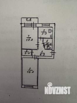 2-к квартира, вторичка, 47м2, 5/5 этаж
