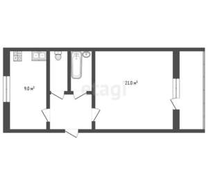 1-к квартира, вторичка, 38м2, 8/10 этаж