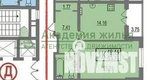 1-к квартира, вторичка, 51м2, 8/18 этаж