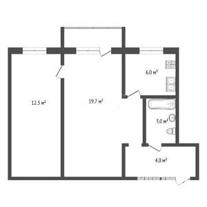 2-к квартира, вторичка, 46м2, 3/5 этаж