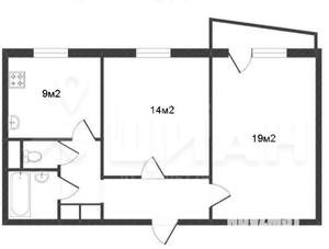 1-к квартира, вторичка, 40м2, 1/9 этаж