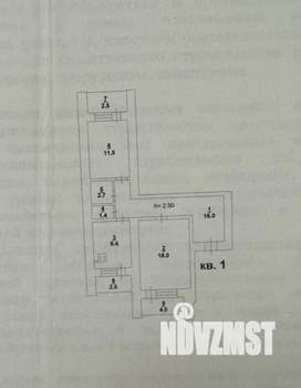2-к квартира, вторичка, 68м2, 1/10 этаж