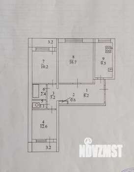 3-к квартира, вторичка, 67м2, 9/9 этаж