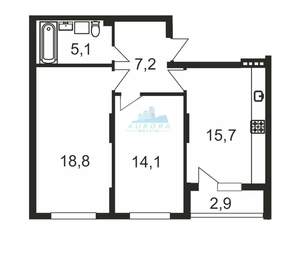 2-к квартира, вторичка, 64м2, 3/4 этаж
