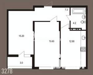 2-к квартира, сданный дом, 58м2, 5/10 этаж