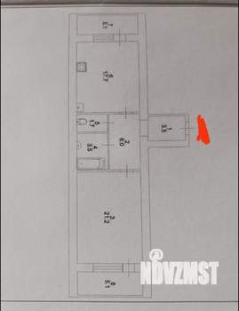 1-к квартира, вторичка, 54м2, 7/10 этаж