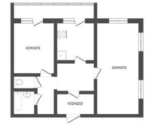 2-к квартира, вторичка, 49м2, 3/10 этаж