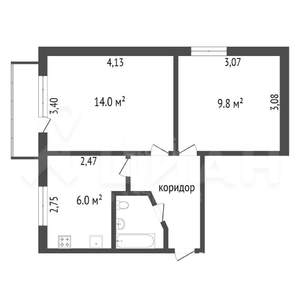 1-к квартира, вторичка, 36м2, 3/5 этаж