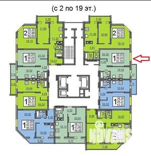 1-к квартира, сданный дом, 42м2, 13/25 этаж