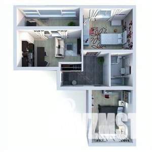 2-к квартира, вторичка, 66м2, 1/10 этаж