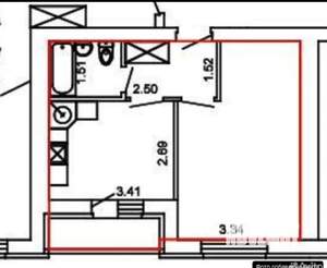 1-к квартира, вторичка, 32м2, 6/12 этаж