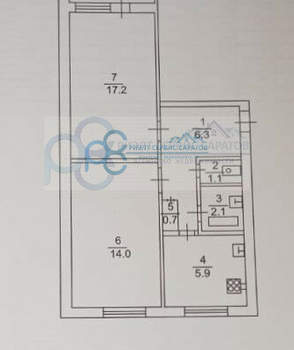 2-к квартира, вторичка, 47м2, 5/5 этаж